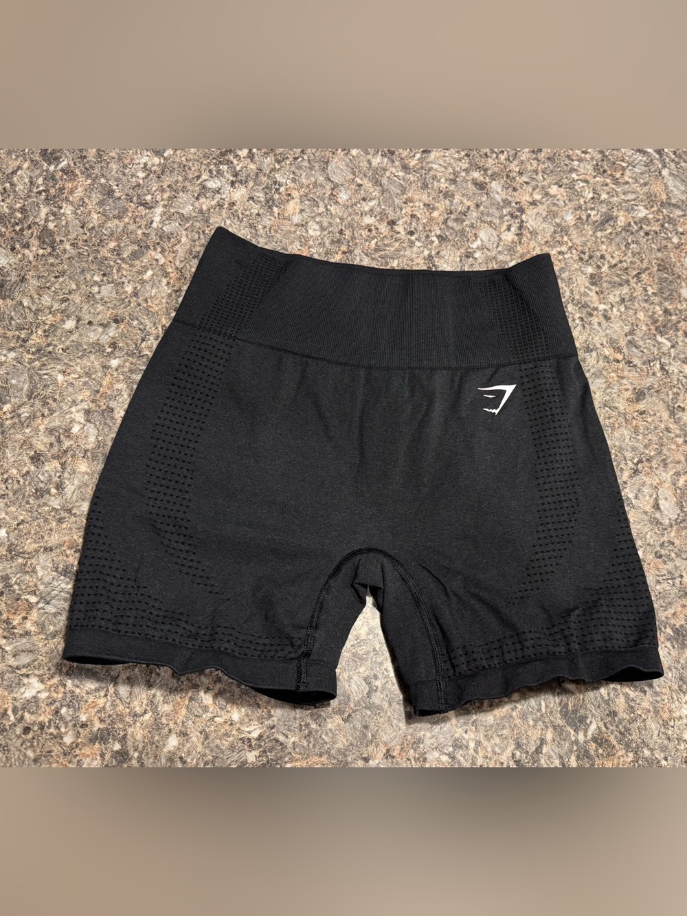 Gymshark Black Seamless High-Waist Training Shorts size M